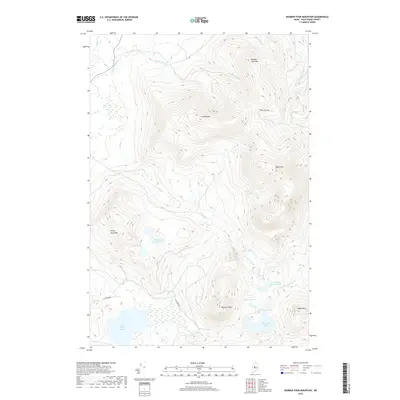 2018 Map of Number Four Mountain, 2018 Print