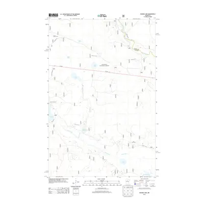 2013 Map of Nushka Lake, 2013 Print