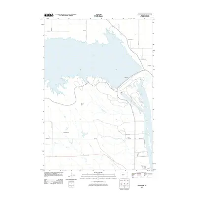 2012 Map of Oahe Dam, 2012 Print