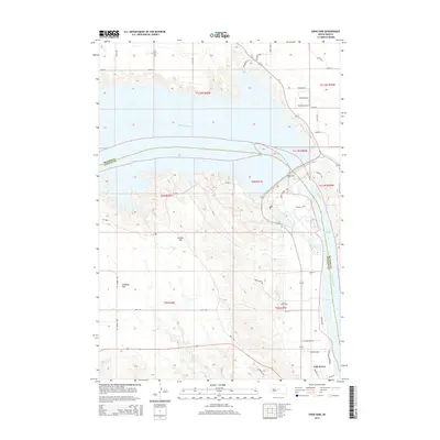 2015 Map of Oahe Dam, 2015 Print
