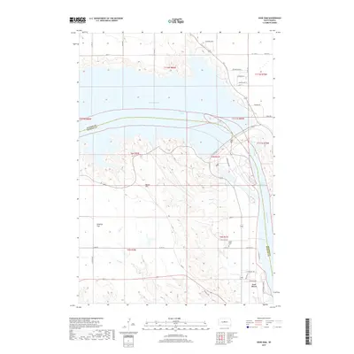 2017 Map of Oahe Dam, 2017 Print