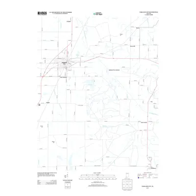 2013 Map of Oakland City, 2013 Print