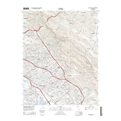 2015 Map of Oakland East, 2015 Print
