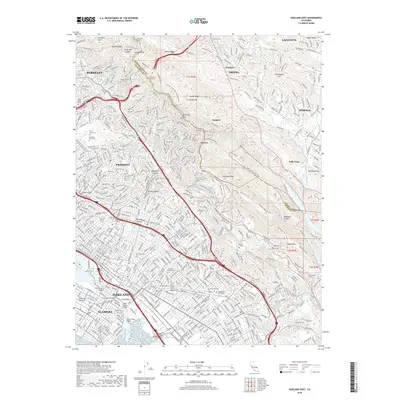 2018 Map of Oakland East, 2018 Print