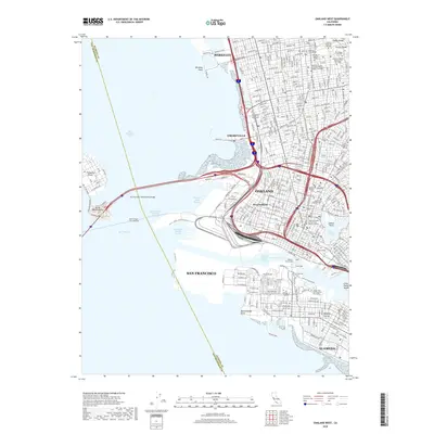 2018 Map of Oakland West, 2018 Print