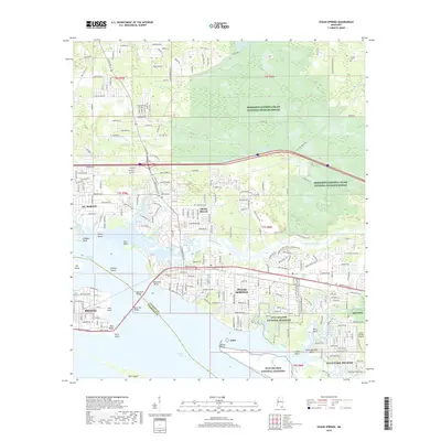 2018 Map of Ocean Springs, 2018 Print