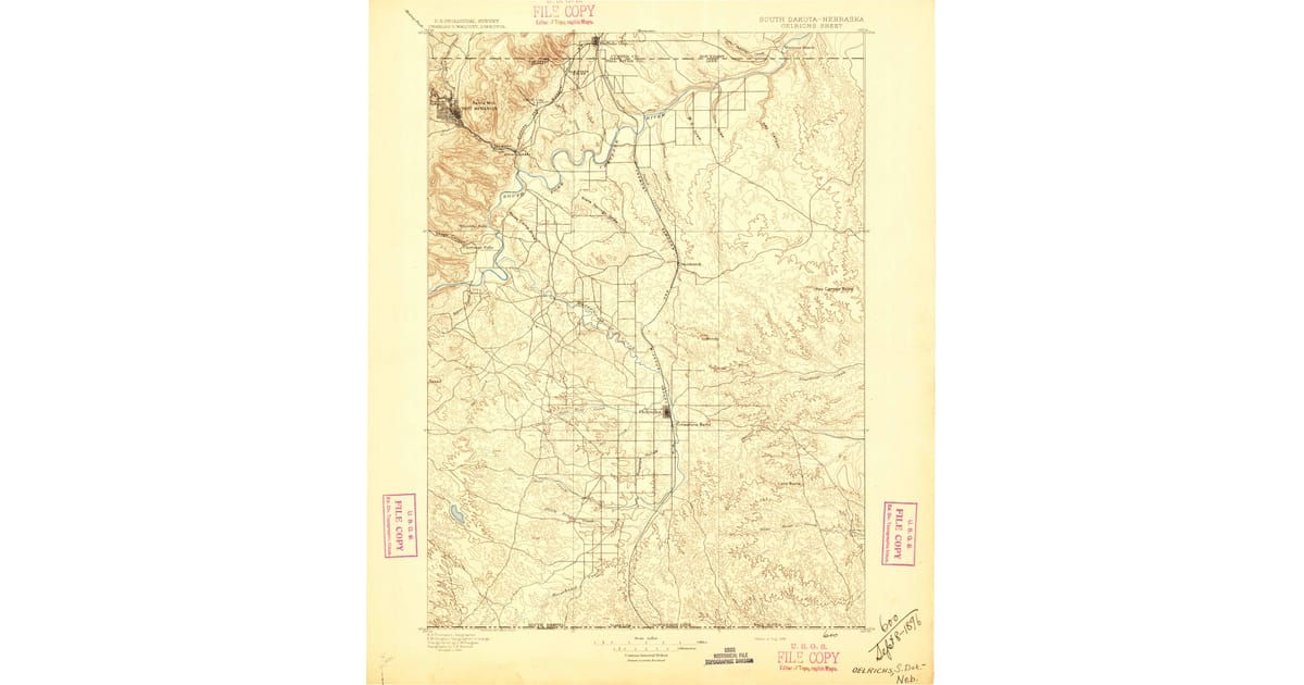 1800s (19th Century) Maps of Fall River County, SD | Pastmaps