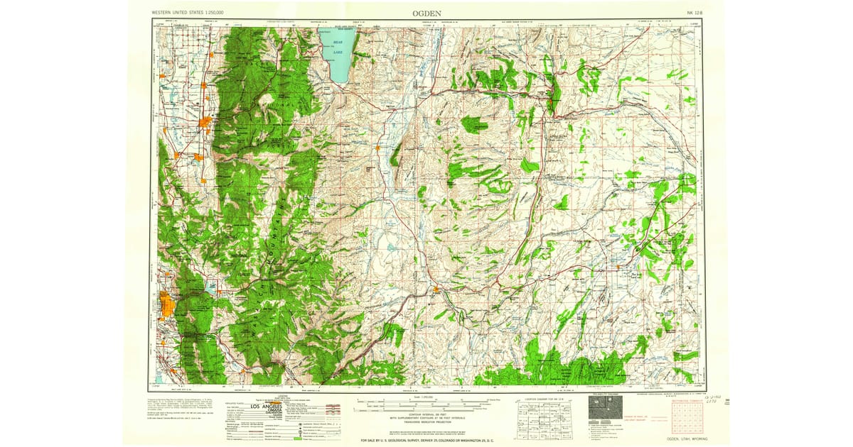 1960s Maps of Mendon UT Pastmaps - Ogden Weber County Ut Usgs Topo 1960 Og 1200x630 