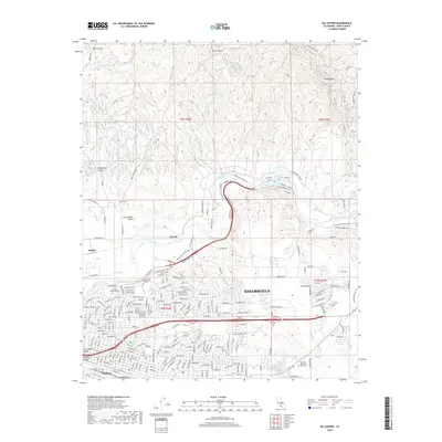 2018 Map of Oil Center, 2018 Print