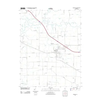 2012 Map of Okawville, 2012 Print