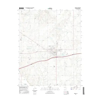 2016 Map of Okemah, 2016 Print