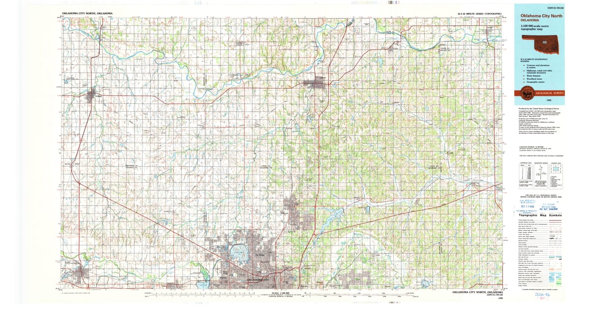 1990s Maps of Powell Oklahoma - Oklahoma City North Logan County Ok Usgs Topo 1990 Og 1200x630