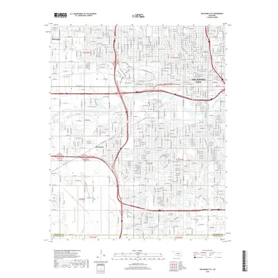 2018 Map of Oklahoma City, 2018 Print