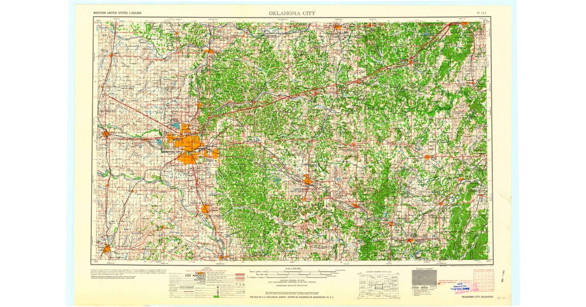 1960s Maps of Altalawn Oklahoma - Oklahoma City Oklahoma County Ok Usgs Topo 1963 Og 1200x630