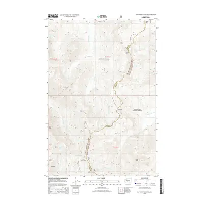 2014 Map of Old Snowy Mountain, 2014 Print