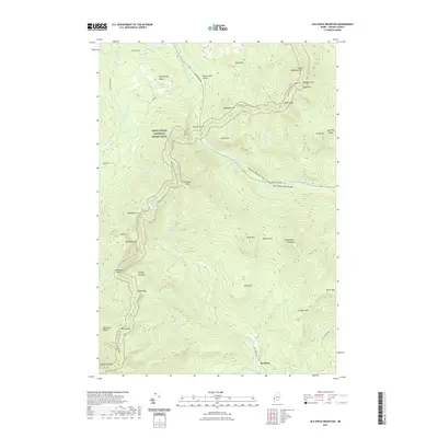 2021 Map of Old Speck Mountain, 2021 Print