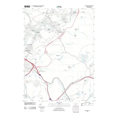 2010 Map of Olyphant, 2010 Print