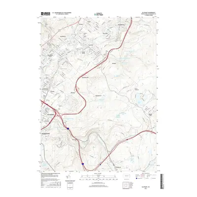 2016 Map of Olyphant, 2016 Print