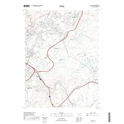 2019 Map of Olyphant, 2019 Print