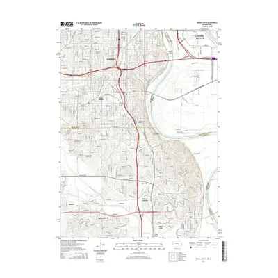 2014 Map of Omaha South, 2014 Print