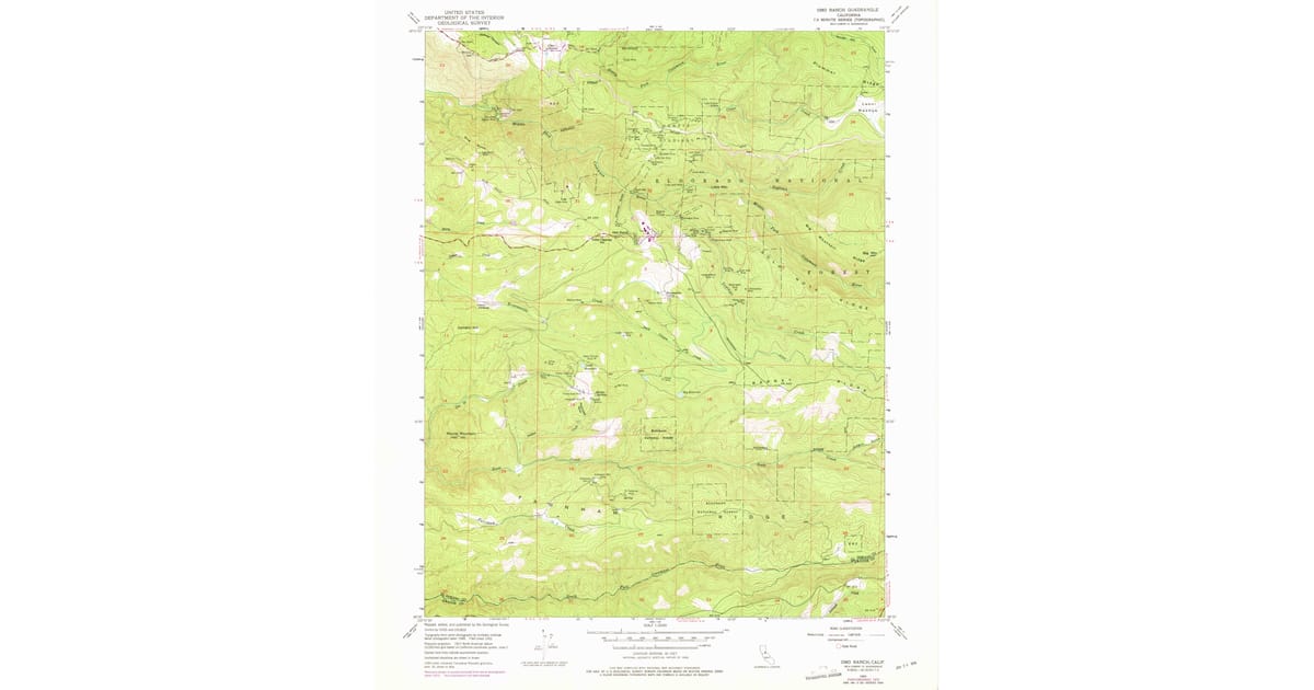 Omo Ranch 1952 Map of Omo Ranch, El Dorado County, CA — High-Res, 1975 Print ...