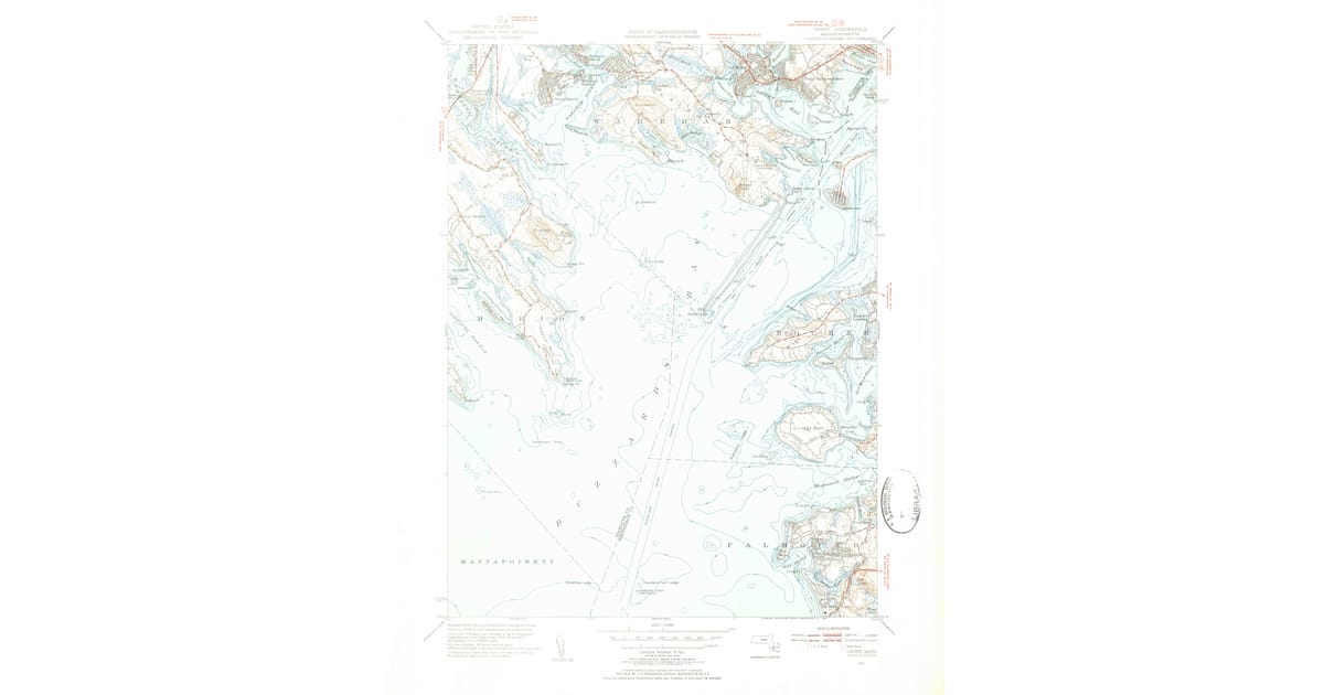1953 Map of Onset, MA — High-Res, 1954 Print #2 | Pastmaps