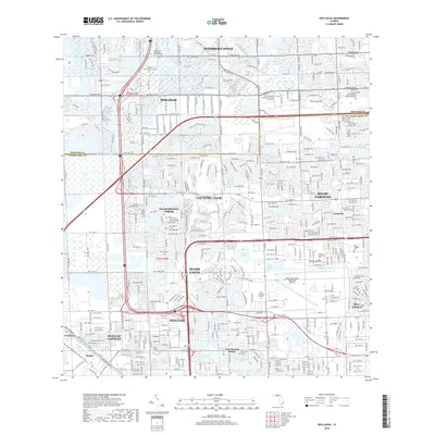 2018 Map of Opa-locka, 2018 Print