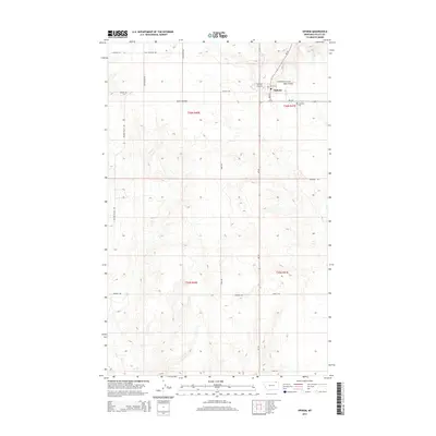2014 Map of Opheim, 2014 Print
