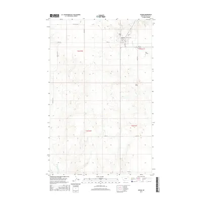 2017 Map of Opheim, 2017 Print