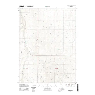 2014 Map of Oregon Canyon, 2014 Print
