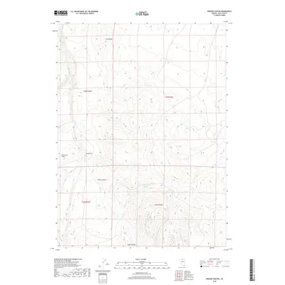 2018 Map of Oregon Canyon, 2018 Print