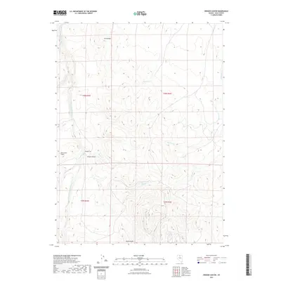 2021 Map of Oregon Canyon, 2021 Print