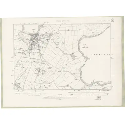 1900 Map of Orkney Sheet CVIII.NE, 1903 Print