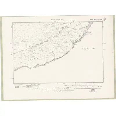 1900 Map of Orkney Sheet CVIII.SW, 1903 Print