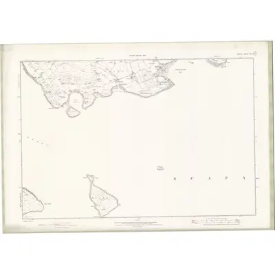 1900 Map of Orkney Sheet CXIII, 1903 Print