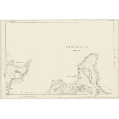 1879 Map of Orkney, Sheet LXXVIII, 1882 Print