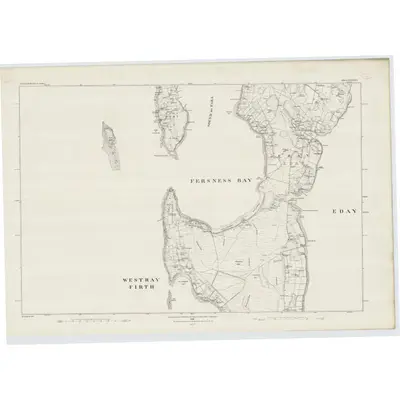 1879 Map of Orkney, Sheet LXXXVI, 1882 Print