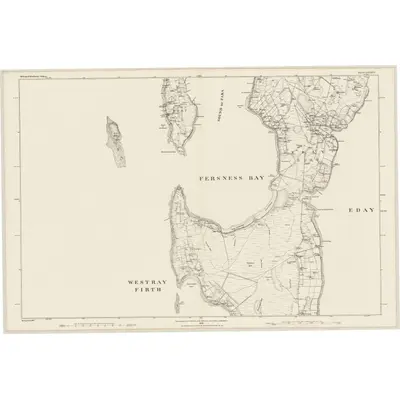 1879 Map of Orkney, Sheet LXXXVI, 1882 Print
