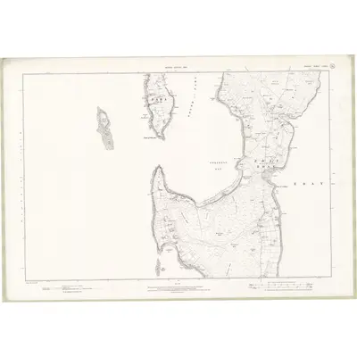 1900 Map of Orkney Sheet LXXXVI, 1903 Print
