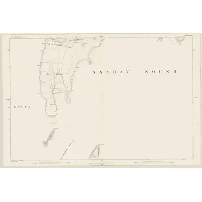 1879 Map of Orkney, Sheet LXXXVII, 1882 Print