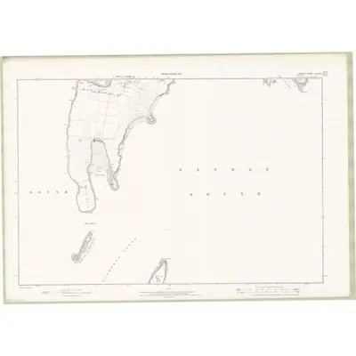 1900 Map of Orkney Sheet LXXXVII, 1903 Print