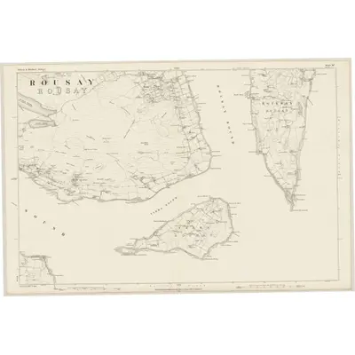 1879 Map of Orkney, Sheet XC, 1882 Print
