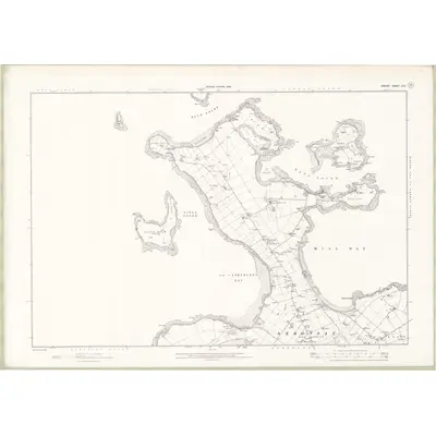 1900 Map of Orkney Sheet XCII, 1903 Print