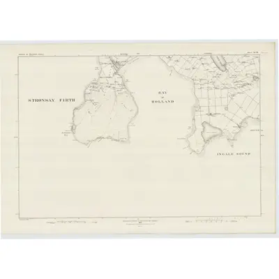 1879 Map of Orkney, Sheet XCVIII, 1882 Print