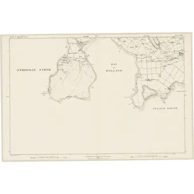 1879 Map of Orkney, Sheet XCVIII, 1882 Print