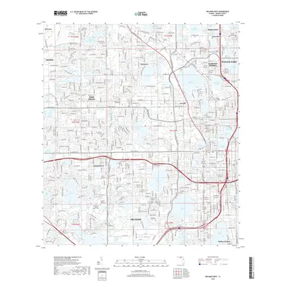 2018 Map of Orlando West, 2018 Print