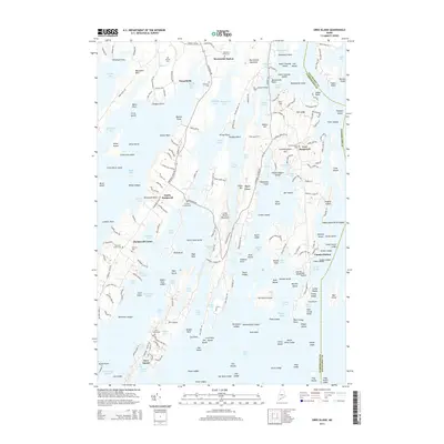 2014 Map of Orrs Island, 2014 Print