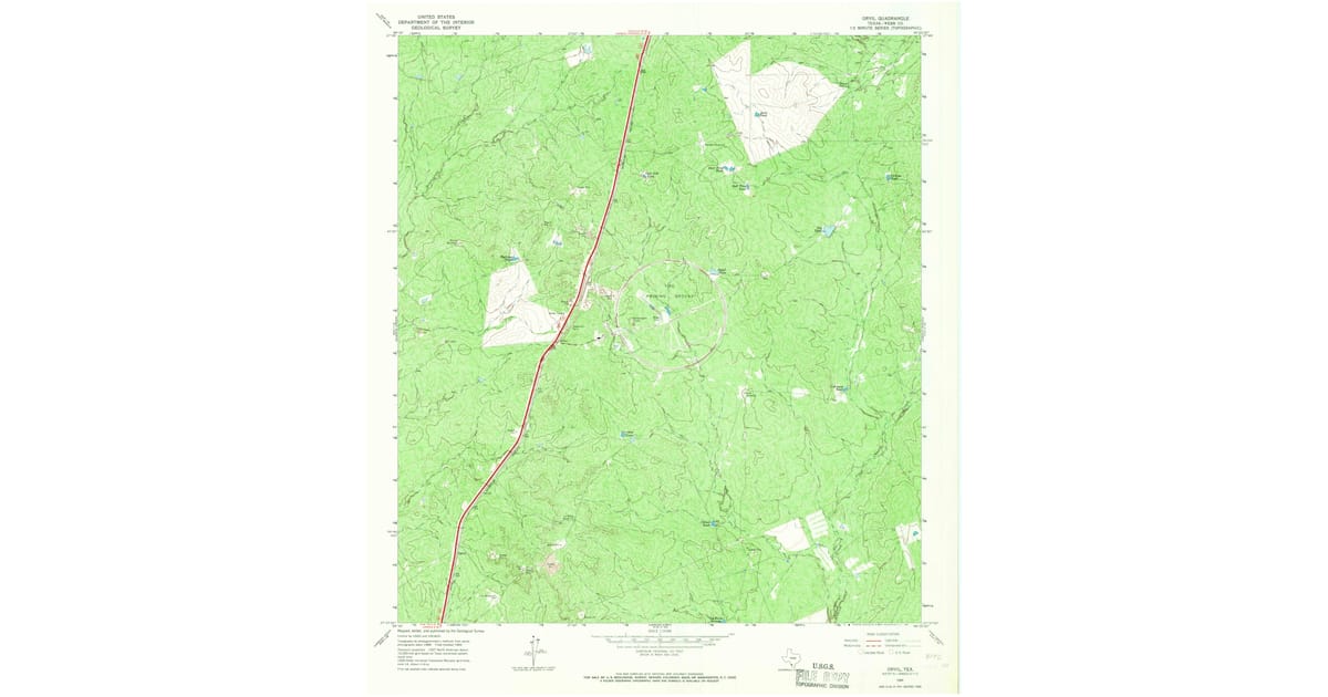 1965 Map of Orvil, Webb County, TX — High-Res | Pastmaps
