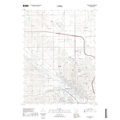 2018 Map of Ottumwa North, 2018 Print
