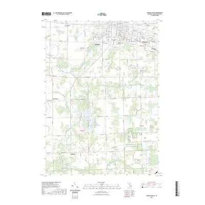 2023 Map of Owosso South, 2023 Print